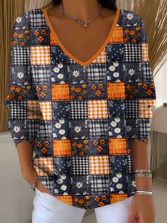 womens-autumn-vintage-plaid-art-print-casual-pullover-sweater-s7et