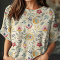 womens-vintage-floral-art-print-casual-crew-neck-short-sleeve-knitted-sweater-wzn8