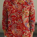 womens-vintage-floral-art-print-casual-peter-pan-collar-3-4-sleeve-sweater