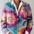 womens-gradient-floral-art-print-buttoned-cardigan-sweater