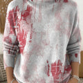 Pink gradient spot decorative pattern Casual Sweater