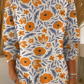 pull-over-décontracté à motif floral vintage pour femme x2a0