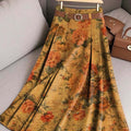 Women's Floral Art Print Casual Cotton Skirt