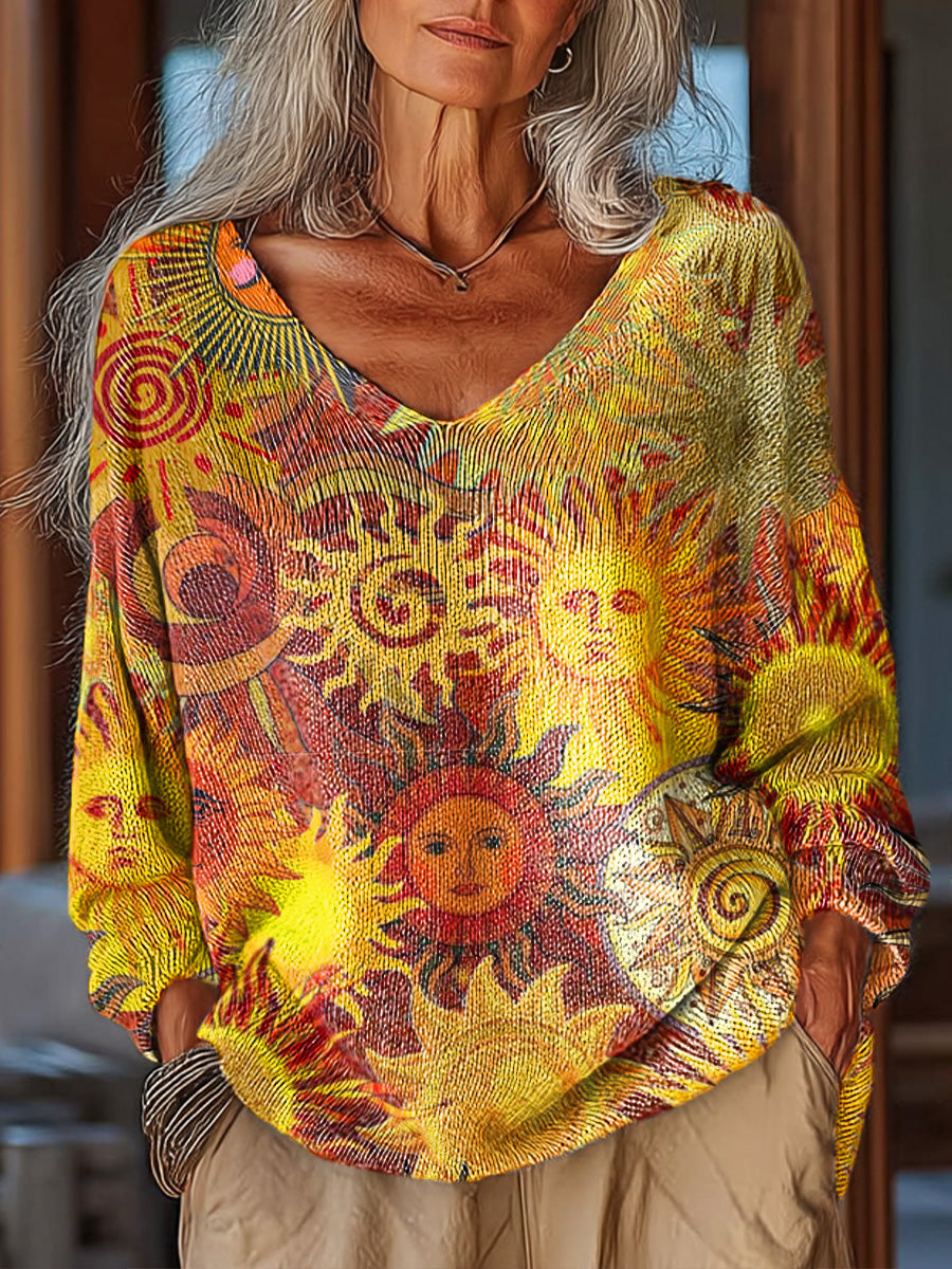 womens-abstract-sun-painting-splice-art-print-casual-pullover-sweater