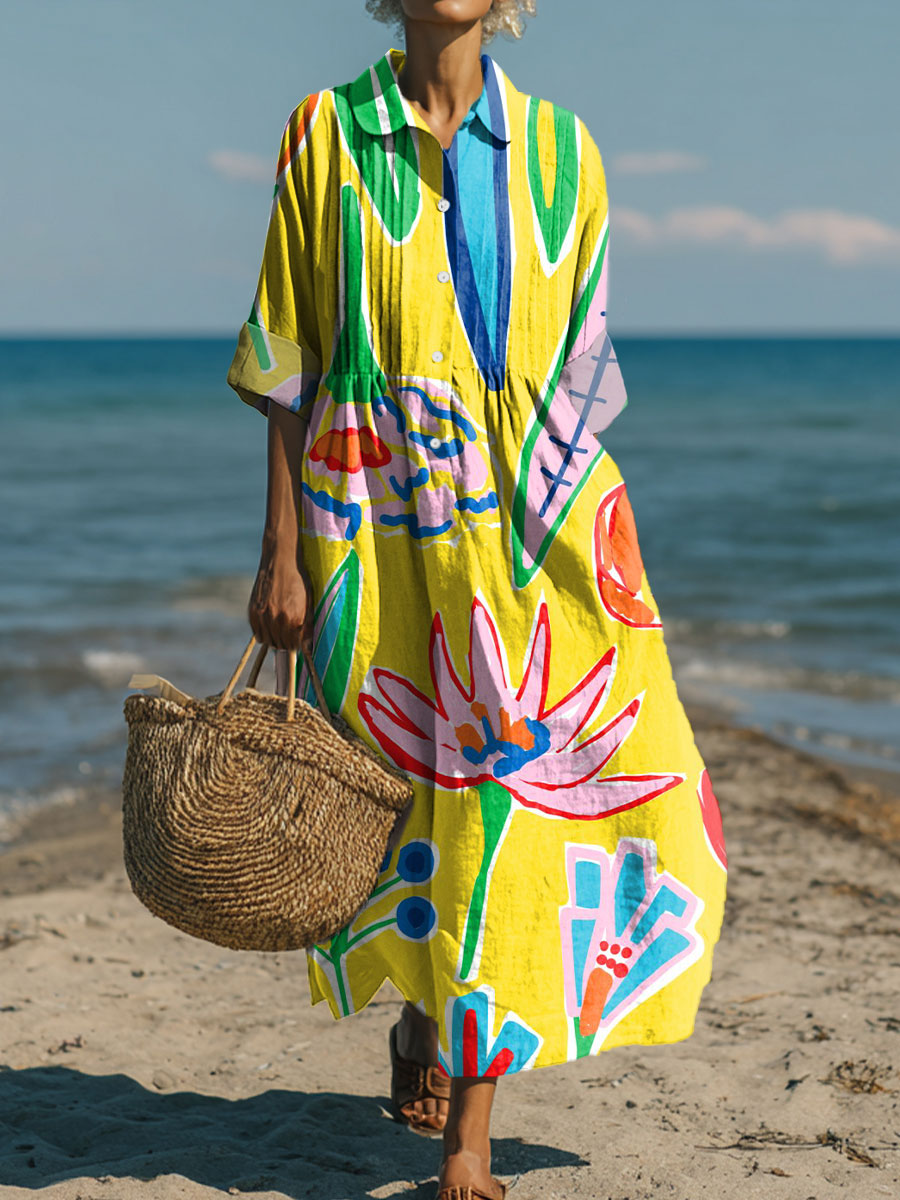 Women's Flowers Art Casual Print Dress