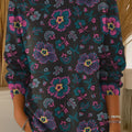 Women's Vintage Pattern Art Print Casual Pullover Sweater