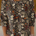 womens-vintage-flower-art-print-casual-peter-pan-collar-3-4-sleeve-sweater-albn