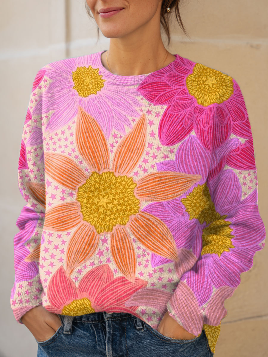 vintage-flower-art-print-knit-pullover-sweater-mew7
