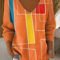 womens-orange-abstract-artwork-colorful-casual-print-pullover-sweater