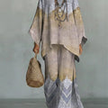 Women's Vintage Art Comfortable Loose Cotton Linen Wide-leg Pants Two-piece Set