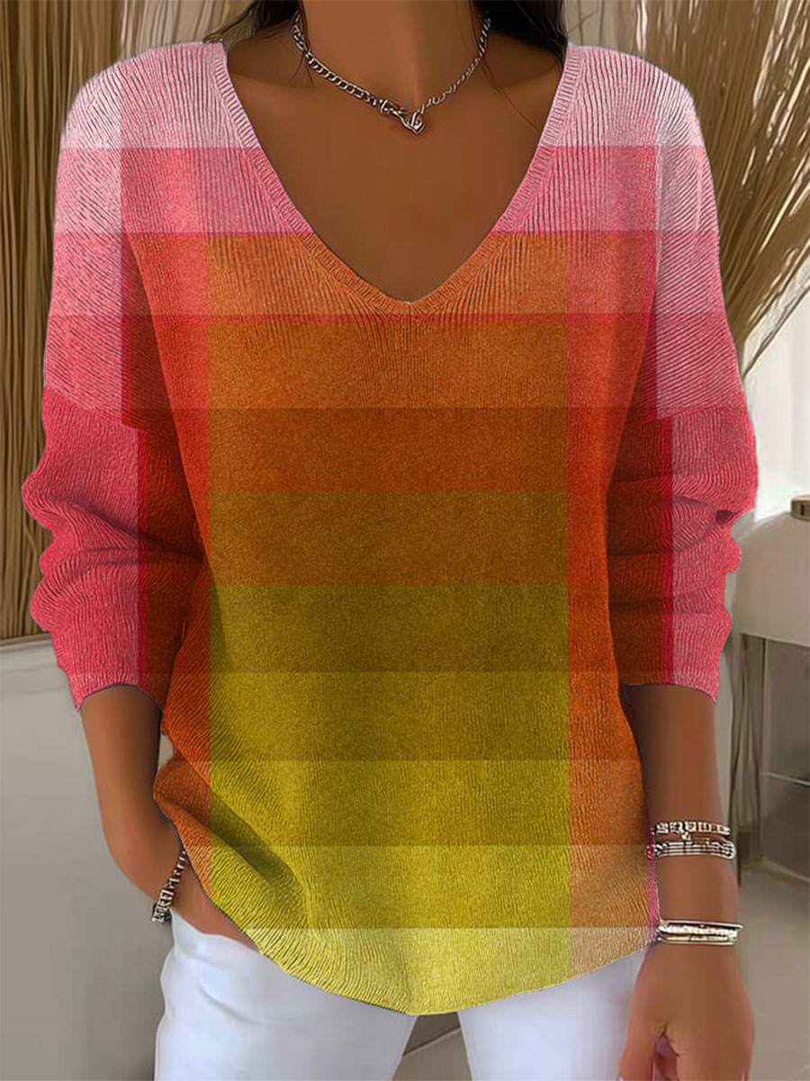 womens-vintage-abstract-geometry-art-print-casual-pullover-sweater-wzlj