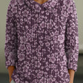 womens-vintage-floral-art-print-casual-peter-pan-collar-3-4-sleeve-sweater-l8o5