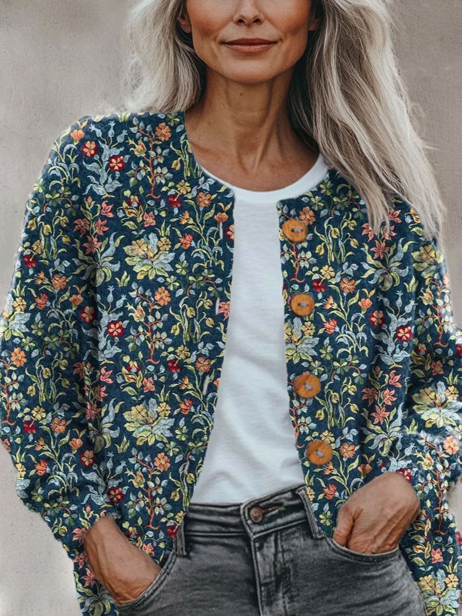 womens-vintage-floral-art-print-buttoned-cardigan-sweater-ixb0