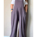 Women's Cotton and Linen Casual Jumpsuit