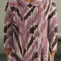 womens-irregular-lines-pattern-casual-peter-pan-collar-3-4-sleeve-sweater