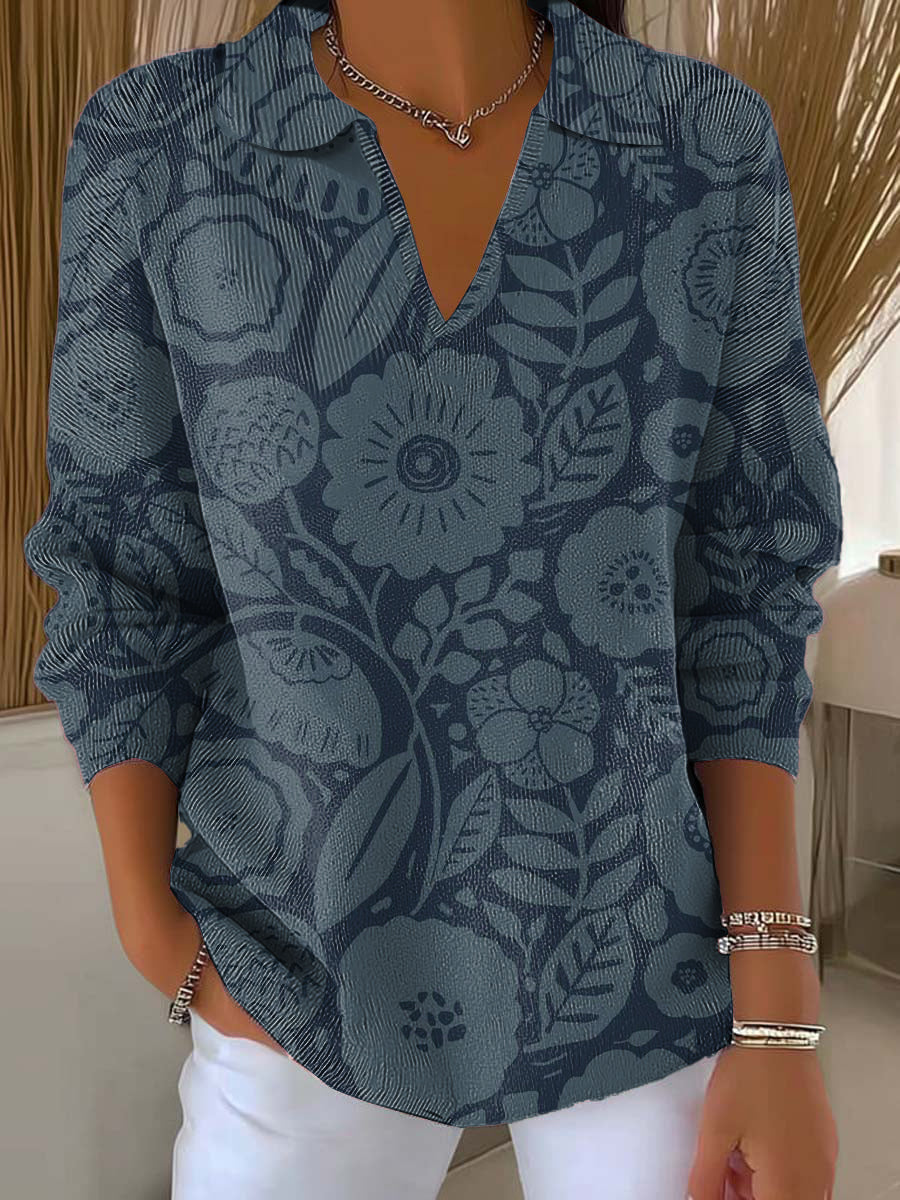 womens-ethnic-floral-art-print-casual-hooded-button-sweater