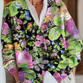 beautiful-colorful-flowers-and-leaves-painting-art-print-buttoned-v-neck-cardigan-sweater