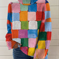 womens-art-color-plaid-print-knit-turtleneck-pullover-sweater