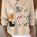Women's Colorful Animals Printed Soft Sweater Top