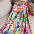 Women's Floral Art Print Casual Cotton Skirt