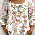 Women's Floral Art Print Casual Stylish Cotton Shirt