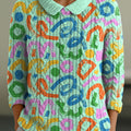 womens-geometric-color-contrast-splicing-abstract-casual-print-peter-pan-collar-3-4-sleeve-sweater-86rk