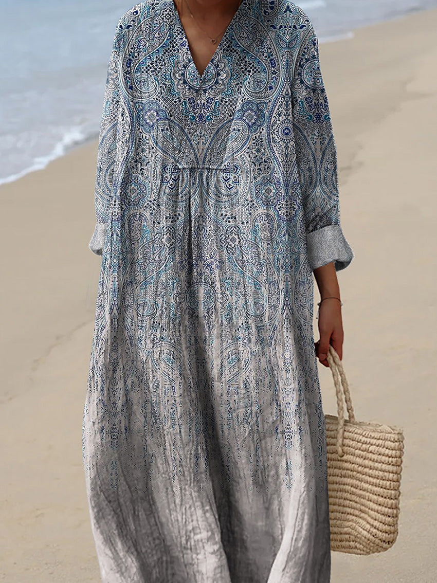 Ethnic Style Pattern Printed Women's Dress