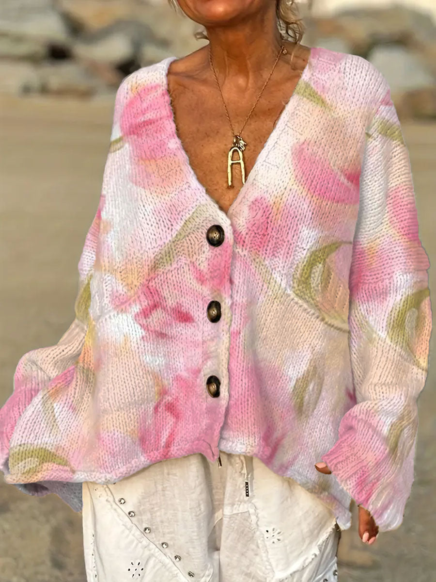 womens-vintage-flower-art-print-casual-pullover-sweater-zk4d