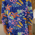 Women's Colorful Flowers And Plants Pattern Casual Pullover Sweater