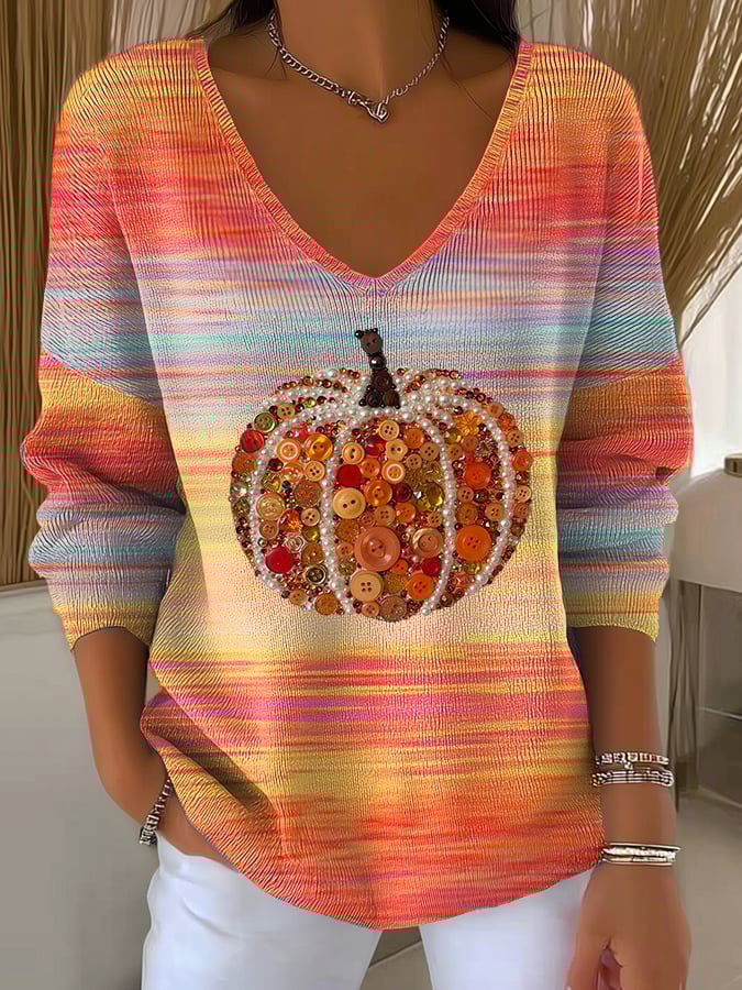 womens-autumn-gradient-pumpkin-art-print-casual-pullover-sweater-6kun