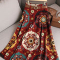 Women's Retro Flowers Pattern Casual Print Cotton Skirt