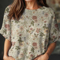 womens-vintage-art-flower-print-casual-crew-neck-short-sleeve-knitted-sweater-268a
