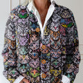 irregular-kitten-print-buttoned-cardigan-sweater