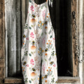Cute Bumblebee Print Casual Jumpsuit