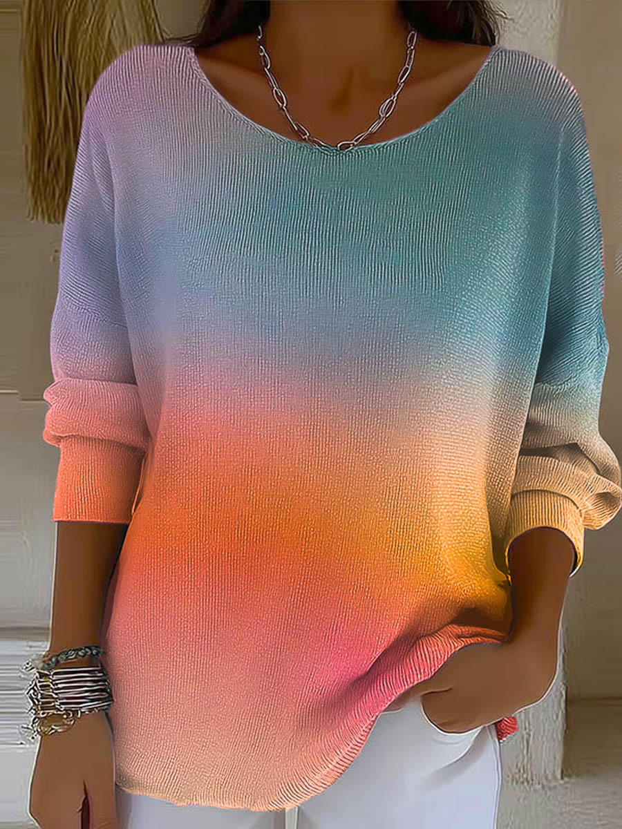 womens-gradient-pattern-art-print-casual-pullover-sweater-aw9q