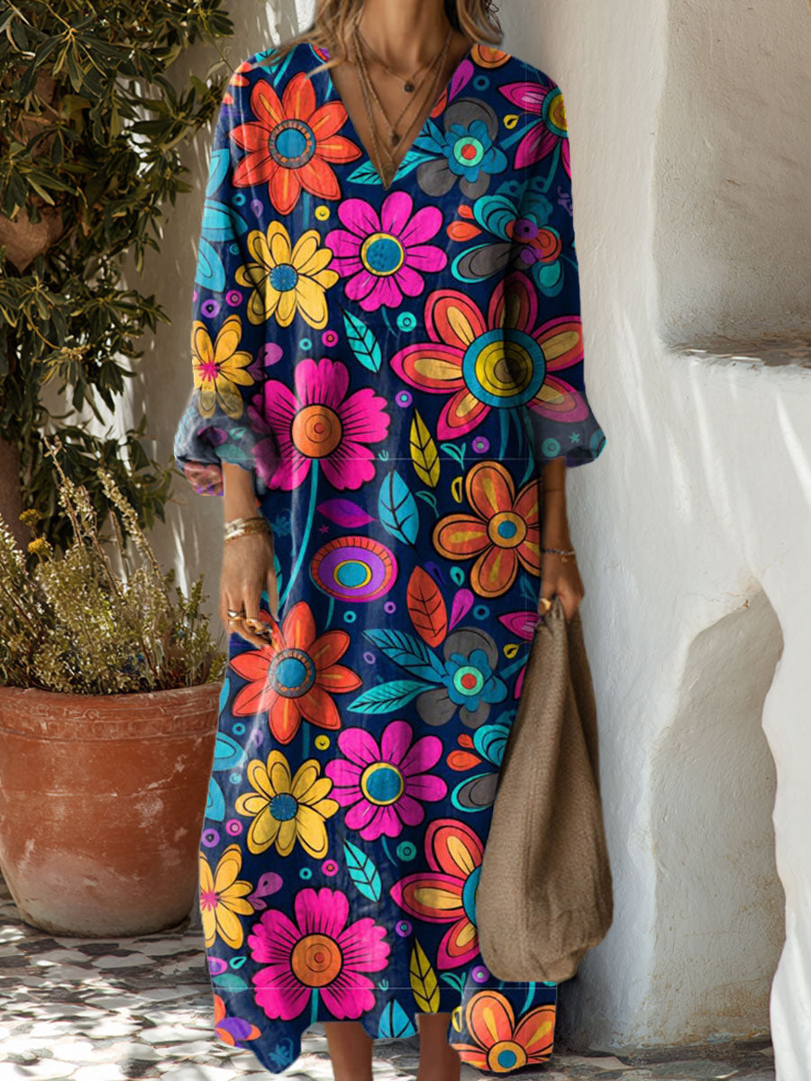 Women's Flowers Floral Art Casual Print Dress