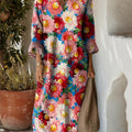 Robe en coton à imprimé floral vintage pour femme