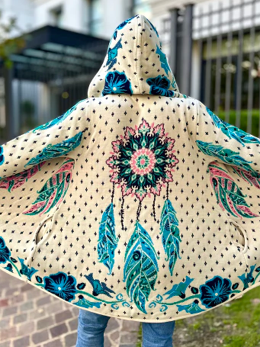 dreamcatcher-tassel-turtleneck-poncho-sweater