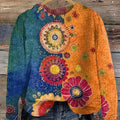 vintage-abstract-geometric-flower-art-print-knit-pullover-sweater