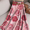 Women's Floral Art Print Casual Cotton Skirt