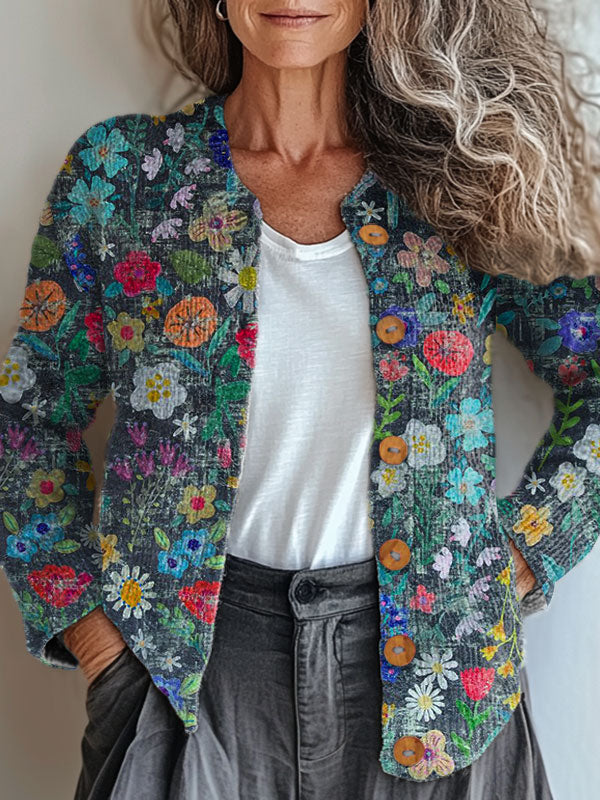 vintage-flower-art-print-buttoned-cardigan-sweater-1xh5