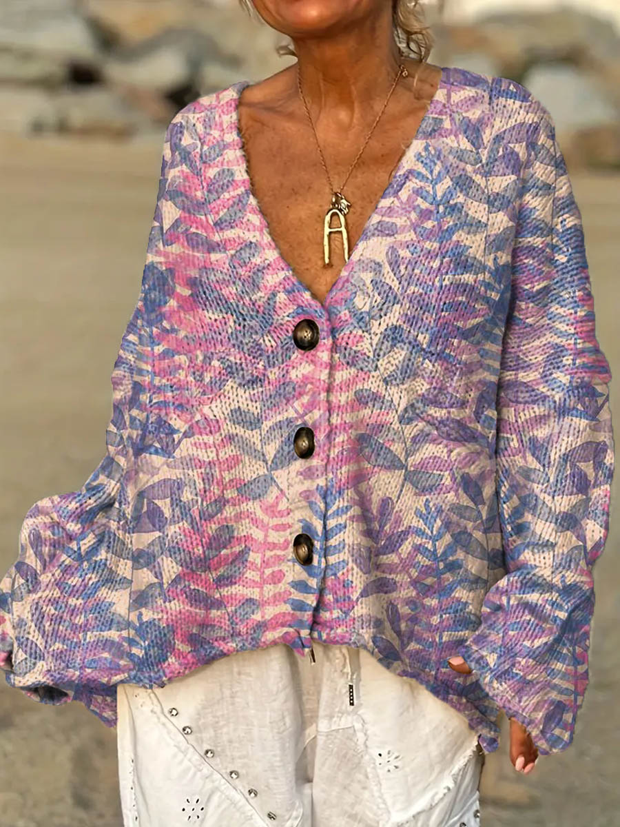 womens-vintage-leaves-pattern-art-print-casual-pullover-sweater