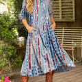 Women's Retro Western Pattern Art Casual Print Dress
