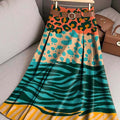 Women's Abstract Pattern Art Print Casual Cotton Skirt