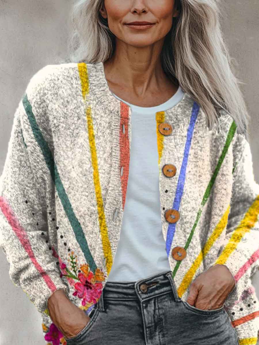abstract-geometry-color-lines-art-pattern-print-buttoned-cardigan-sweater