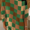 womens-abstract-multicolor-plaid-painting-art-print-casual-pullover-sweater