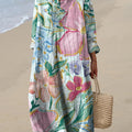 Women's Various Flower Pattern  Art Print Dress