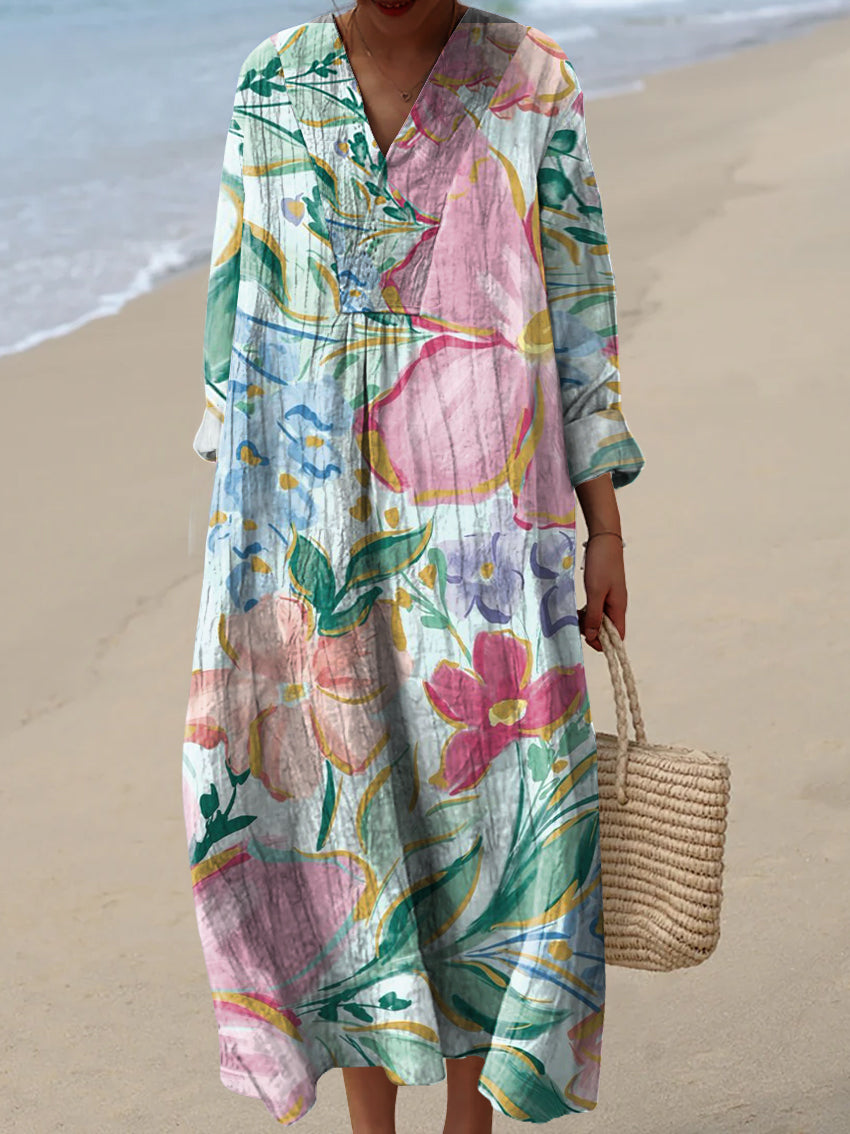 Women's Various Flower Pattern  Art Print Dress