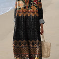 Ethnic Style Floral Pattern Printed Women's Dress