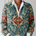 womens-vintage-floral-art-print-buttoned-cardigan-sweater-wm09